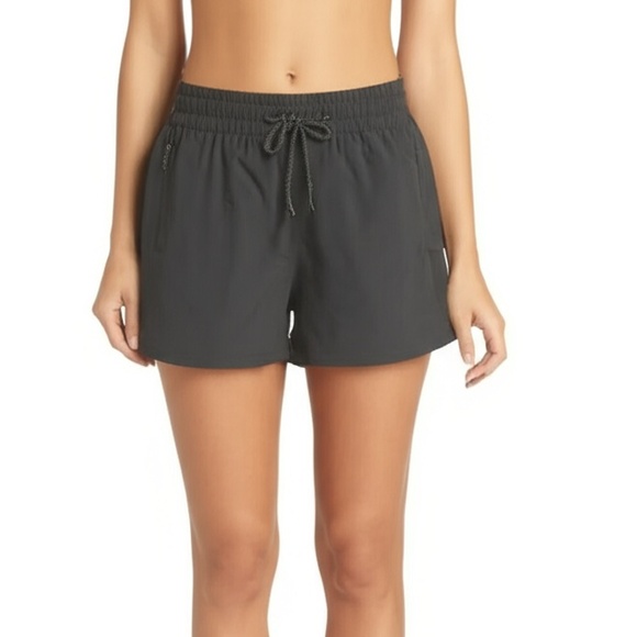 Ocean Pacific Pull-On Shorts Size Large Black High-Rise Active Athleisure NEW - Picture 1 of 12